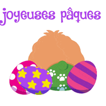 Gif animé joyeuses Pâques oeufs